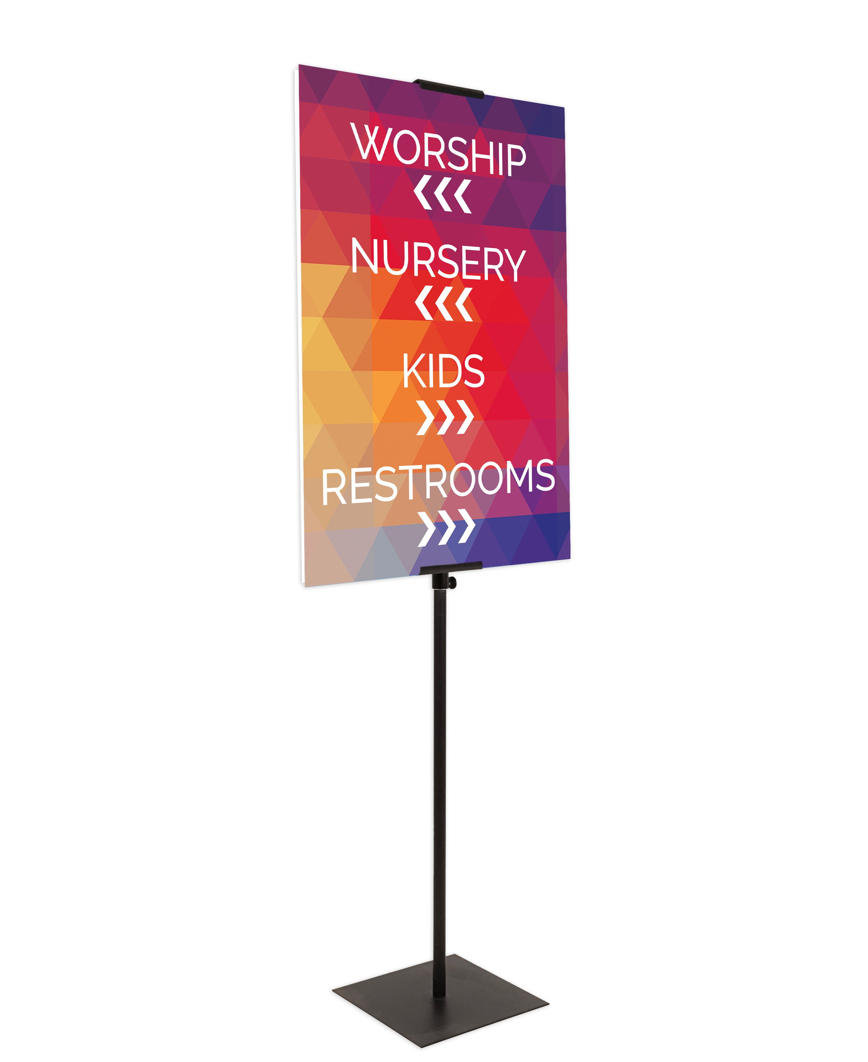 Rigid Signs, Colorful Lights Products, Colorful Lights Directional, 34.5 x 34.5 3