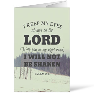 Inspirational Art Psalm 16:8 Bulletins