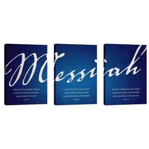 Messiah Triptych 24in x 36in Canvas Prints