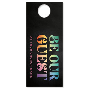 Colorful Words Be Our Guest DoorHangers
