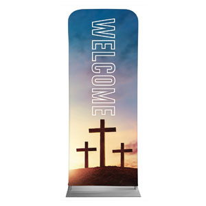 Easter Hope Outline Welcome 2'7" x 6'7" Sleeve Banners