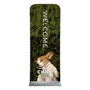 Chill With Us Dog 2'7" x 6'7" Sleeve Banners