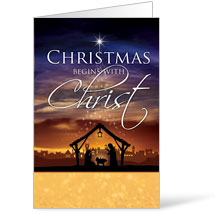Christmas Begins Christ - 8.5 x 11 Bulletins 8.5 x 11