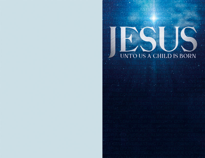 Bulletins, Christmas, Jesus Unto Us, 8.5 x 11