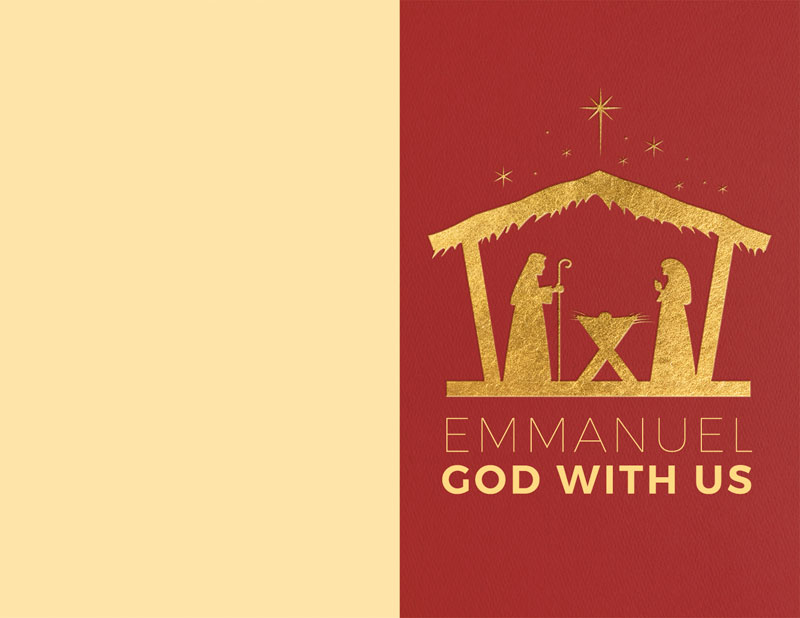 Bulletins, Christmas, Emmanuel God with Us, 8.5 x 11
