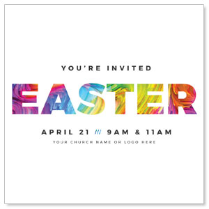 CMU Vibrant Easter 3.75" x 3.75" Square InviteCards