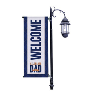 Celebrate Dad Mustache Light Pole Banners