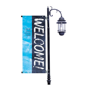 Blue Revival Light Pole Banners