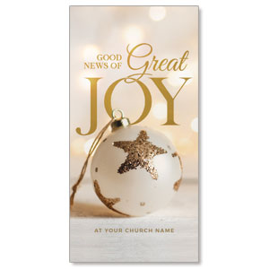 Great Joy Ornament 11" x 5.5" Oversized Postcards