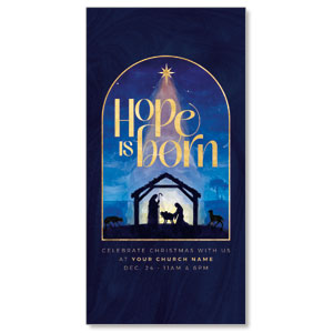 Hope Is Born Nativity 11" x 5.5" Oversized Postcards