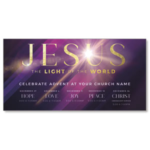 Jesus Light of the World 11" x 5.5" Oversized Postcards