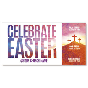 Easter Crosses Events 11" x 5.5" Oversized Postcards