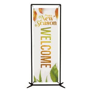 Start A New Season Leaves 2' x 6' Banner