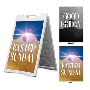 Good Friday Easter Sunday 2' x 3' Street Sign Banners