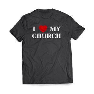 I Heart My Church - Large Apparel