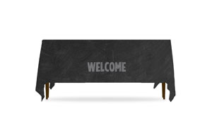 Chalkboard Art Welcome 6' Table Throws