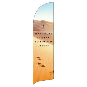 Following Jesus Sand Dunes Flag Banner