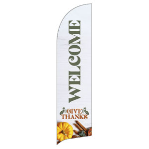 Give Thanks Seat For You Flag Banner