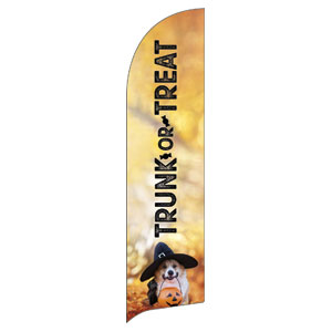 Trunk or Treat Dog Flag Banner
