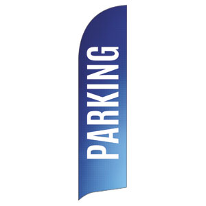 Blue Hue Parking Flag Banner