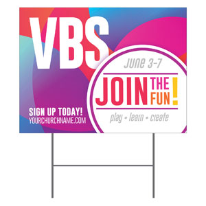 Curved Colors VBS Join the Fun 18"x24" YardSigns