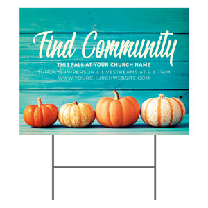 Find Community Pumpkins 18"x24" YardSigns