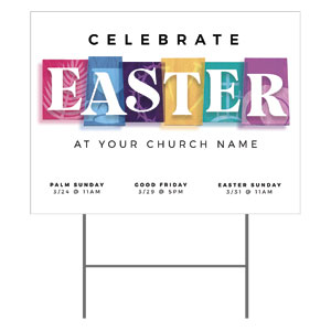 Easter Block Icons 18"x24" YardSigns
