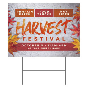 Harvest Festival Leaves 18"x24" YardSigns